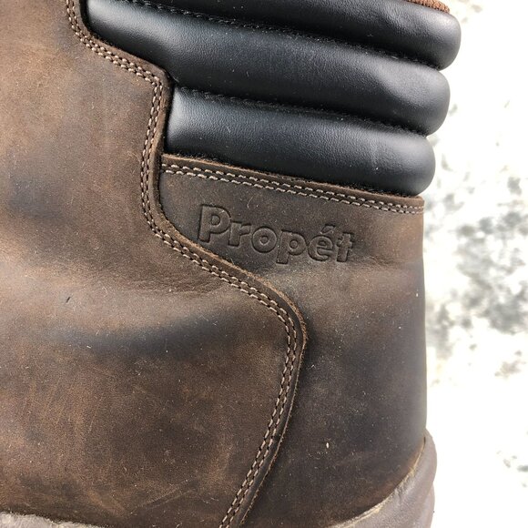 Propet Men\'s Size 11.5 X(3E) Blizzard Mid Zip Brown Leather 3M Insulated Boots main image 5